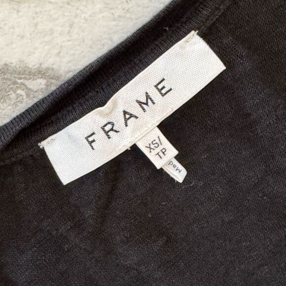 FRAME Easy Scoop Linen Top - Picture 4 of 4